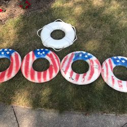 Four Life Buoy Rings 