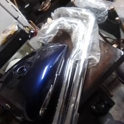 Gas Tank And Exhaust Pipes For Honda Xt