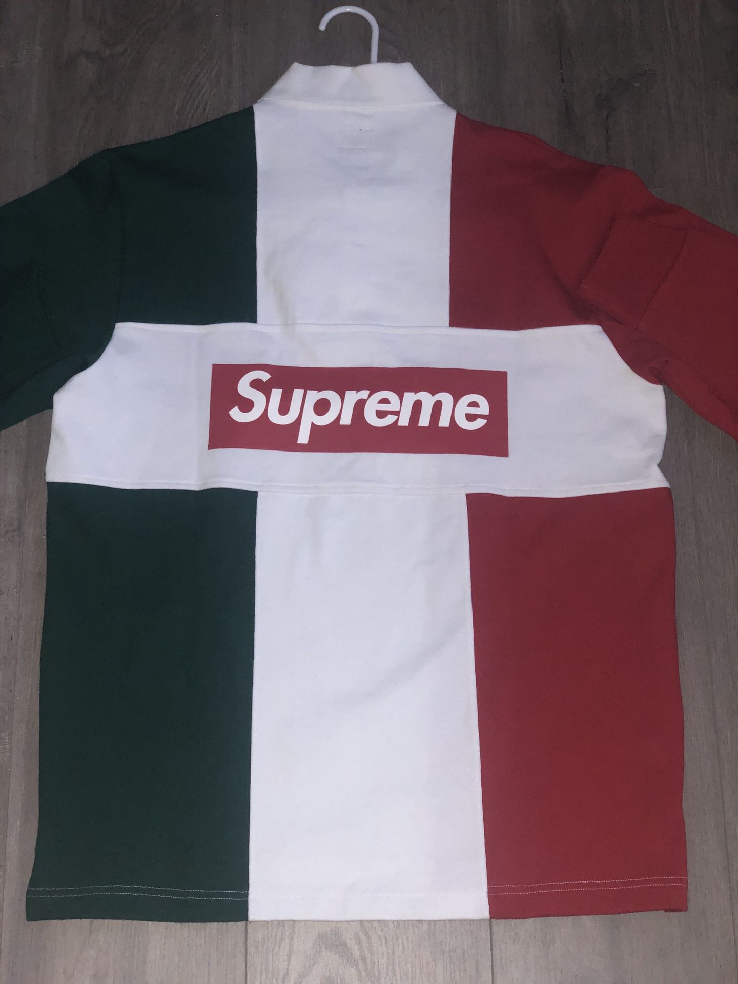 Supreme Split Rugby polo top fw16 red for Sale in Staten Island, NY -  OfferUp