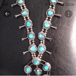 Navajo Squash Blossom Necklace 