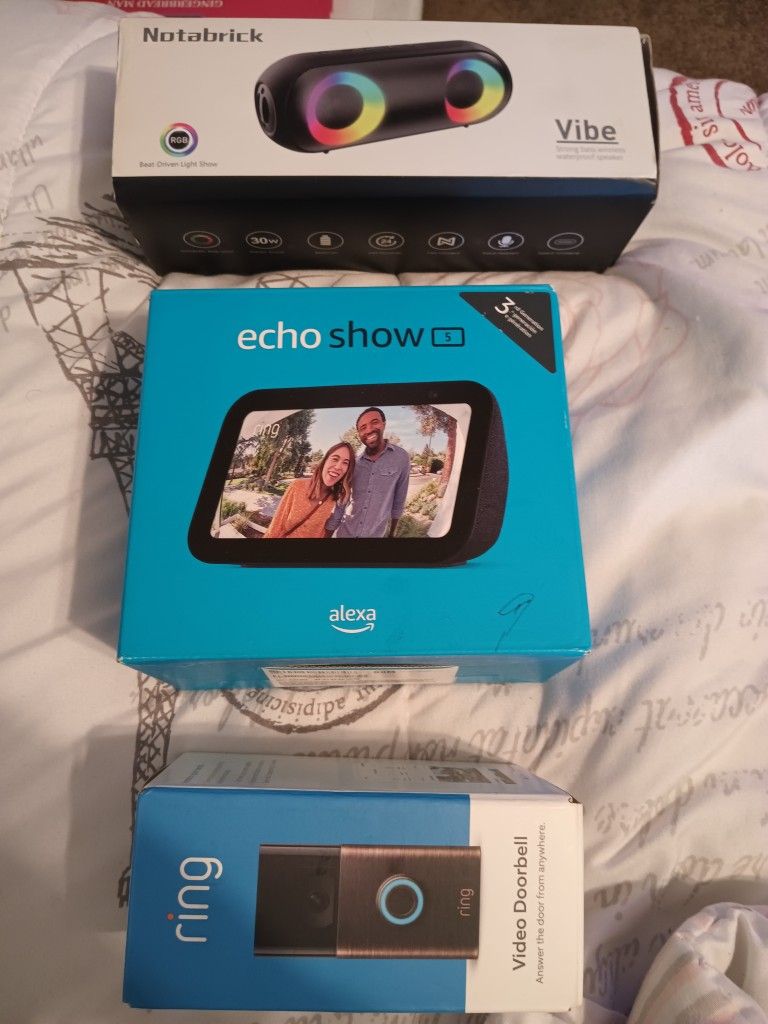 Ring Camera, Echo, and Speaker Bundle