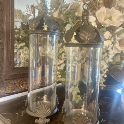 Metal and Glass Candle Holders