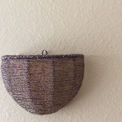 Candle Holder Sconces Beaded, Wall Mount