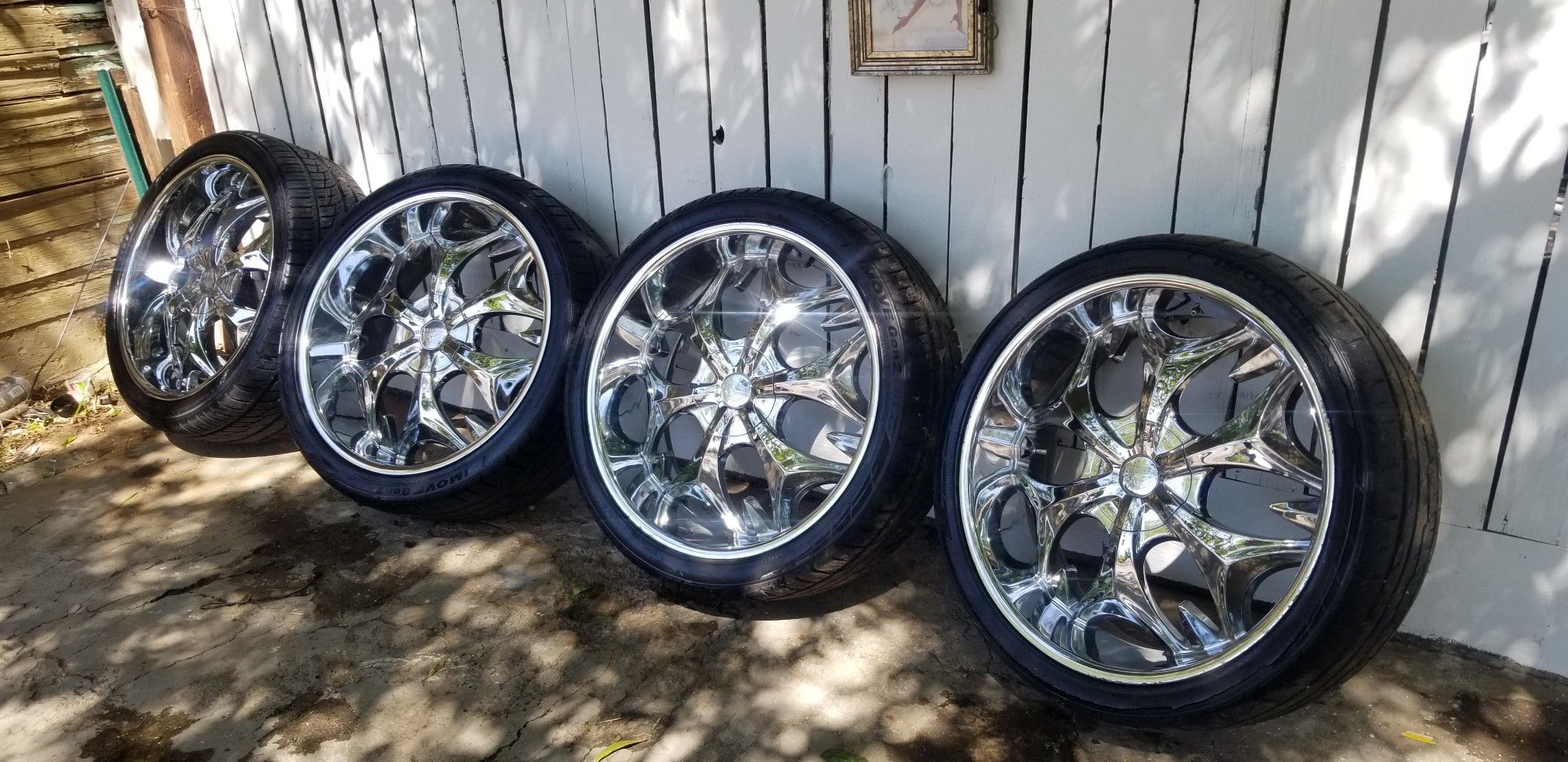 24 rims 6 lug. Chevy Good condition