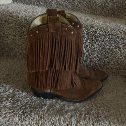GIRLS' FRINGE SNIP TOE  Size 2