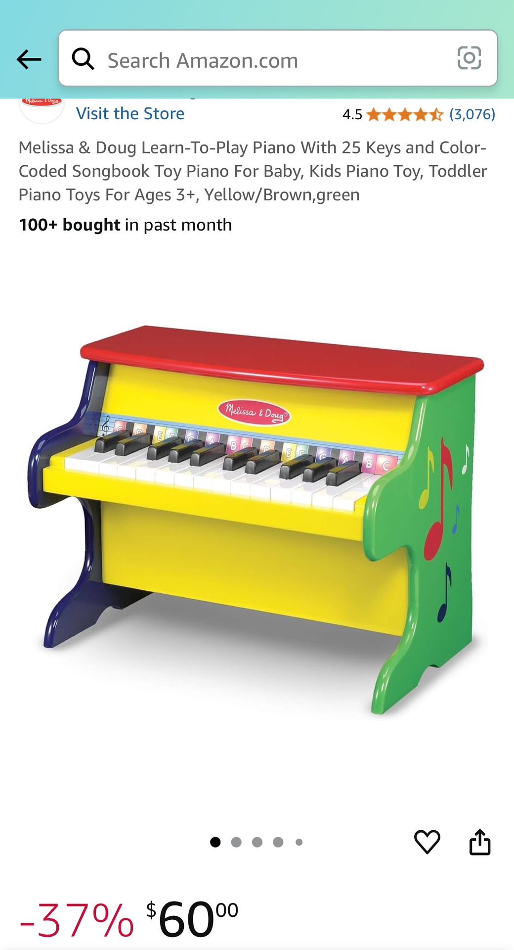 Melissa & Doug Learn-To-Play Piano
