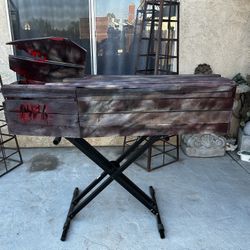 Custom Made Coffin For Halloween Decorations 