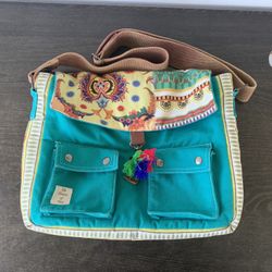 The House of Tara Canvas Laptop Messenger Bag-Pre-Owned Made In India (K)