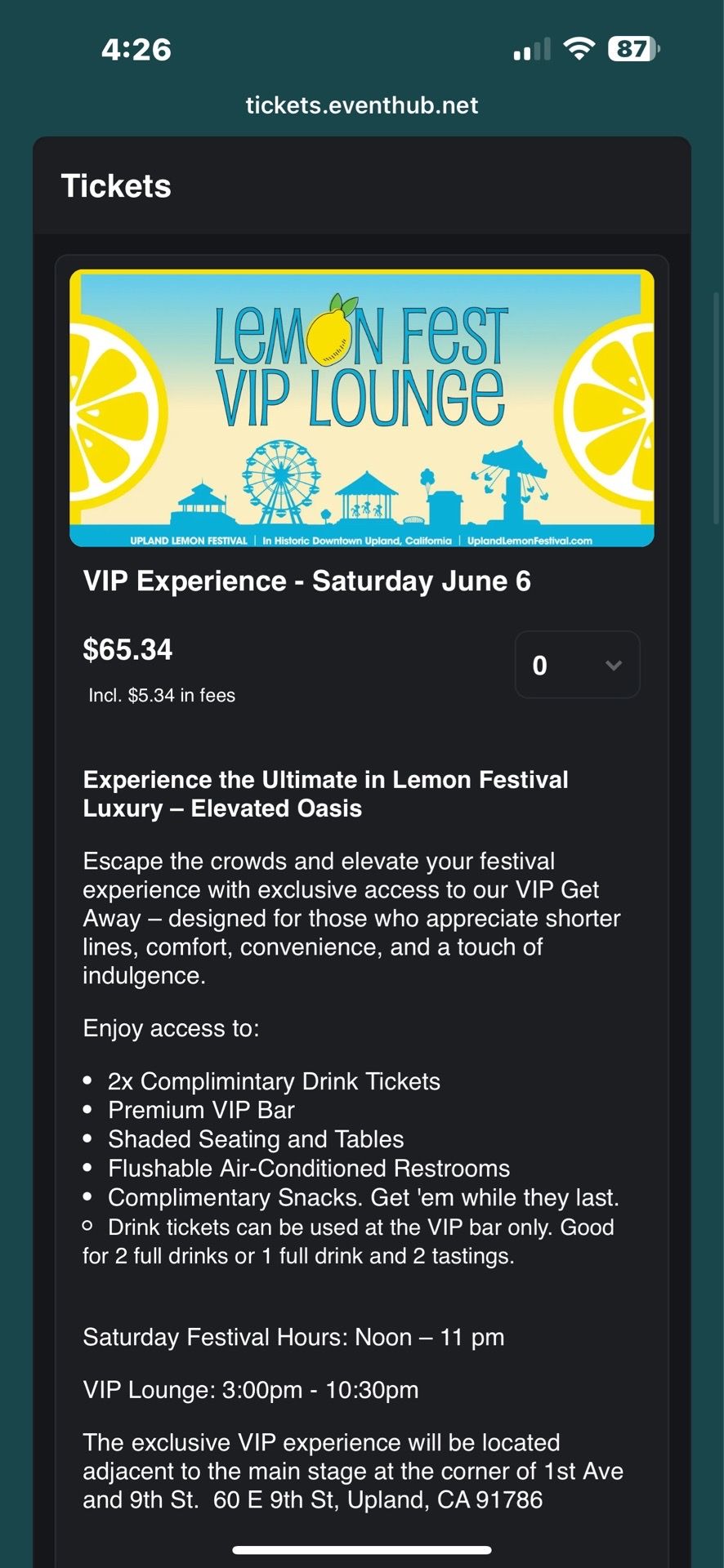 Lemon Fest VIP