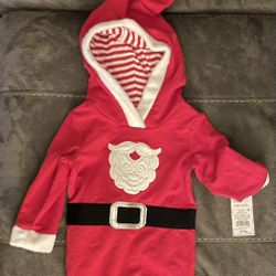 New Baby Christmas Santa Outfit Size 6-9M