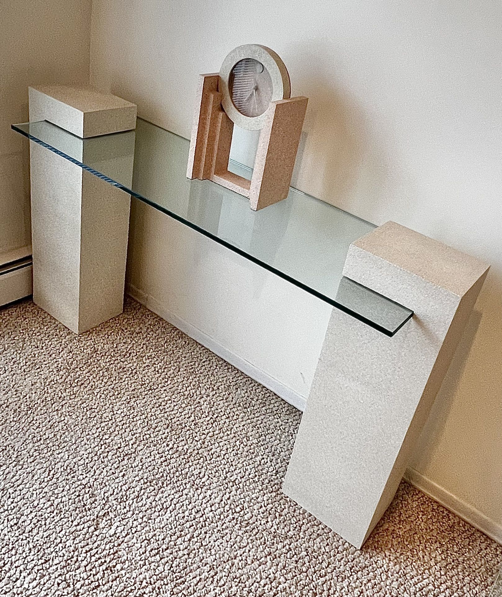 Two Custom Made Vintage Postmodern Sofa/Console Tables - $600 (Commack)