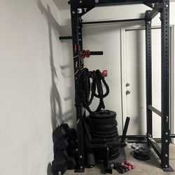 Power Rack/ Dumbbells