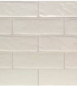 White Glossy Ceramic Subway Tiles— two boxes