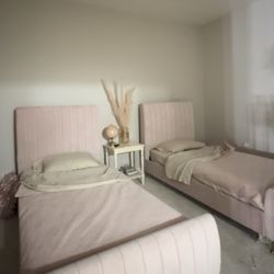 Pink Tufted Twin Bed $150 OBO