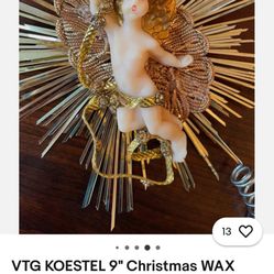 Christmas Angel Tree Topper Antique