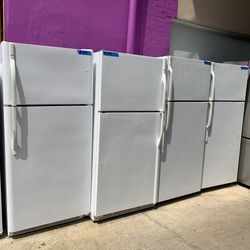 Top freezer refrigerators well cleaned working perfectly with 4 months warranty starting at $175 and up