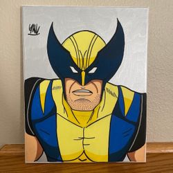 The size is 11 x 14 Canvas Self-Portrait painting of Wolverine