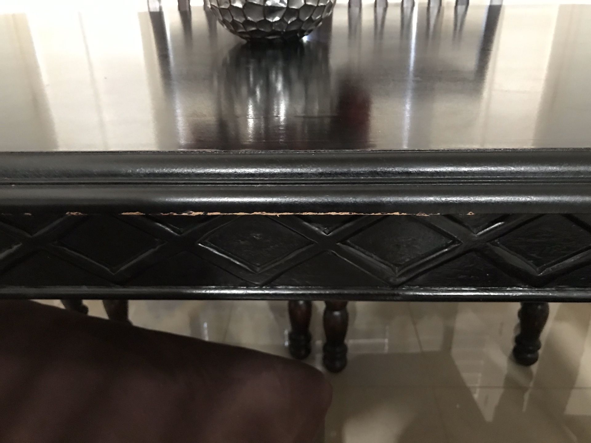 Dark brown table