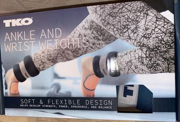 TKO Ankle & Wrist Weights Set of 2 Adjustable Straps, Running, Training 5lbs