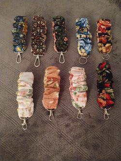 Handmade Fabric Stretch Keychain Wristlet $5 Each 