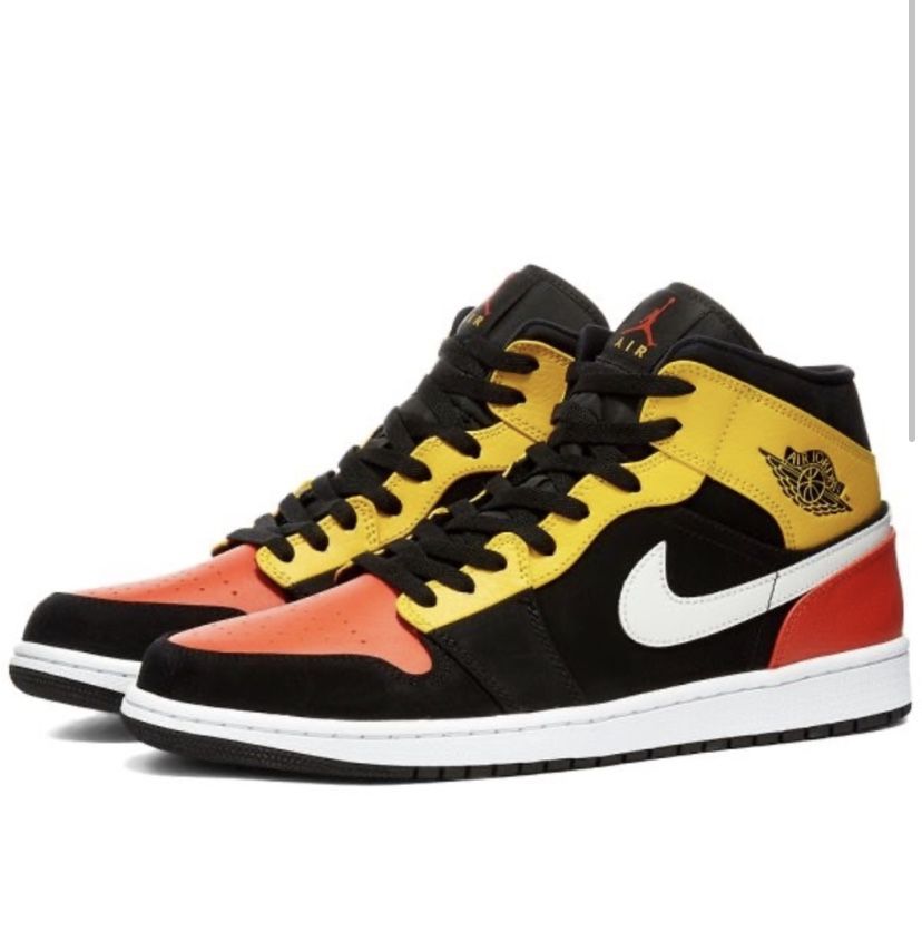 AIR JORDAN 1 MID SE AMARILLO ORANGE