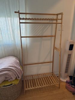 Bamboo clothing rack