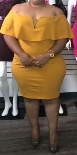 Lilian mustard dress 3X 