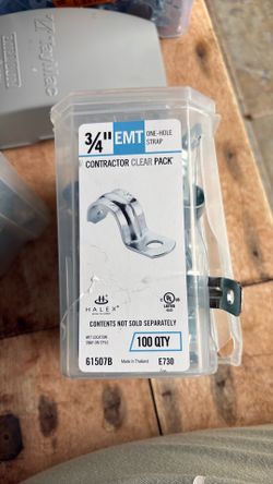 3/4” EMT one-hole strap 100 61507B