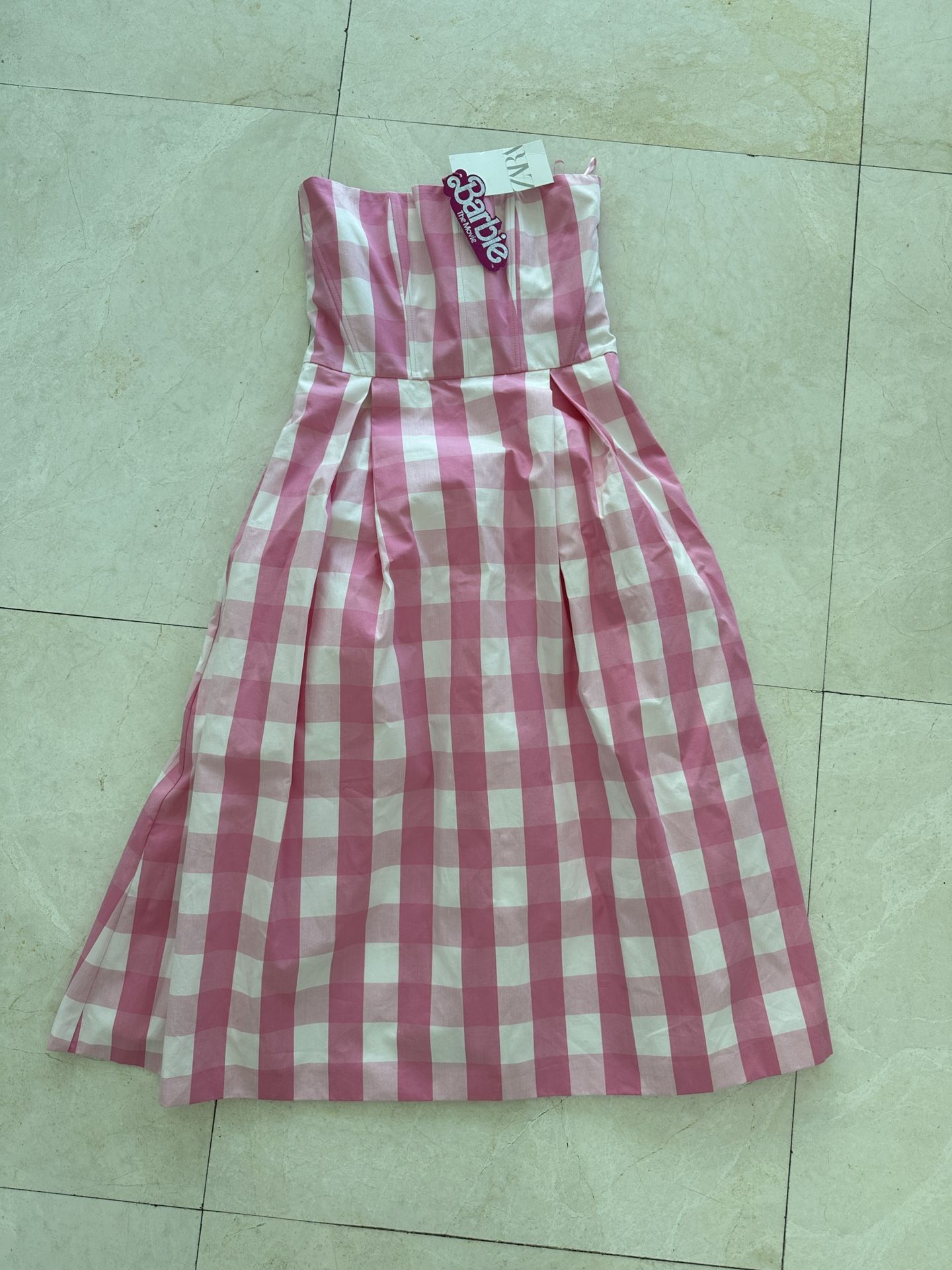 ZARA X Barbie Pink Gingham Dress