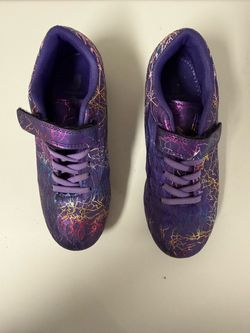 Kids Purple Holographic Sneakers Size 35 Eur