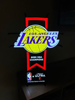 LA Lakers 2020 NBA Champions Michelob Ultra Light Sign