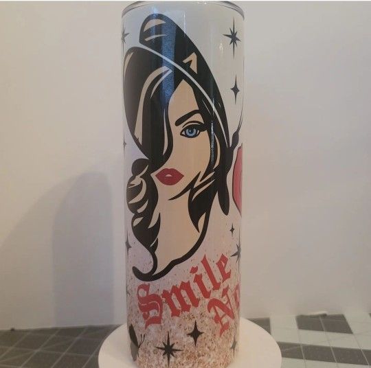 Smile now cry later latina chicana roses 20 oz stainless steel tumbler cup