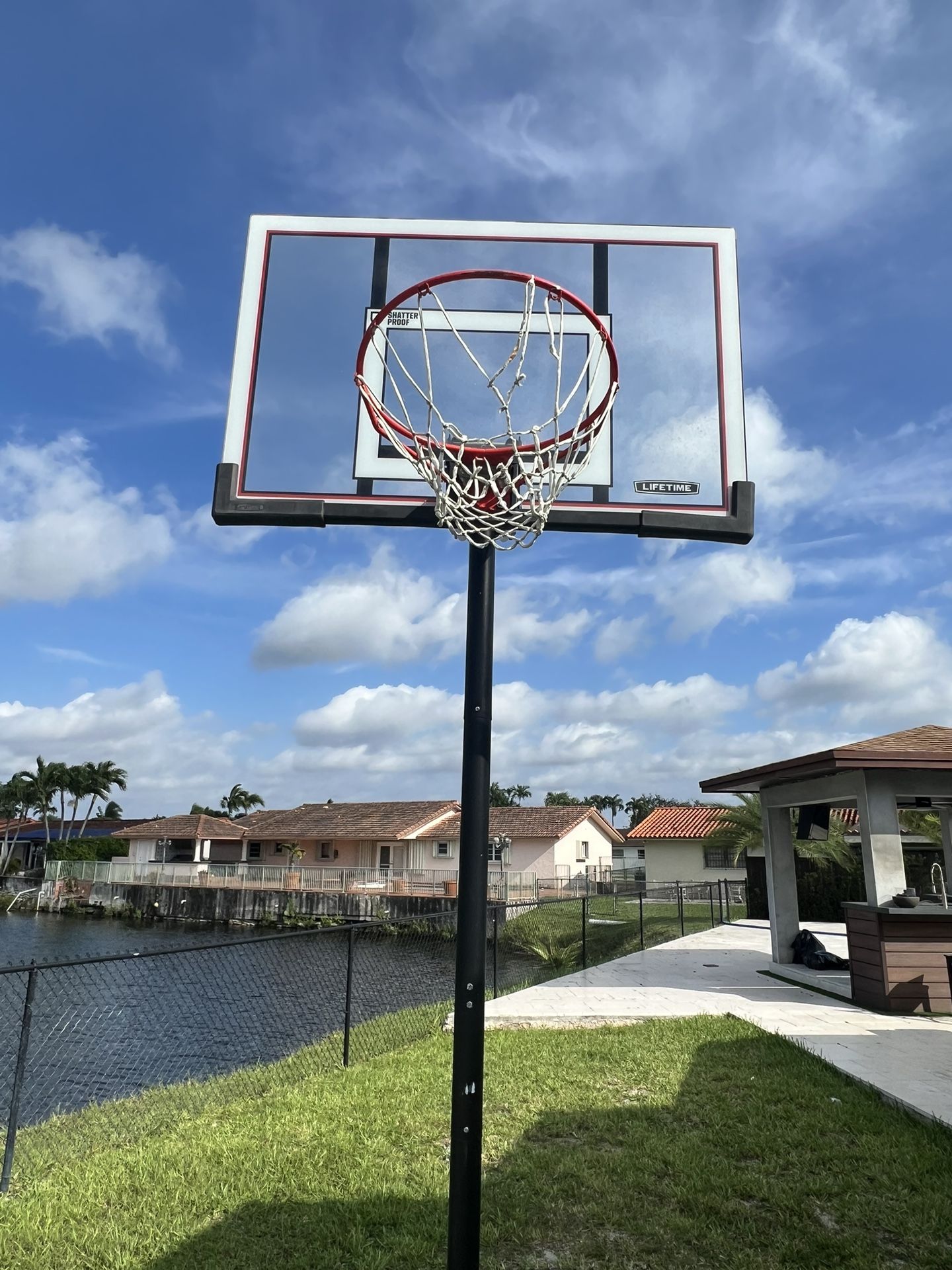 Basketball Hoop 50” Back Board Adjustable from 8ft-10ft.
