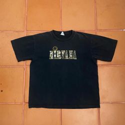 Nirvana 1997 Smiley Spell Out Vintage Black T Shirt Single Stitch Band Tee