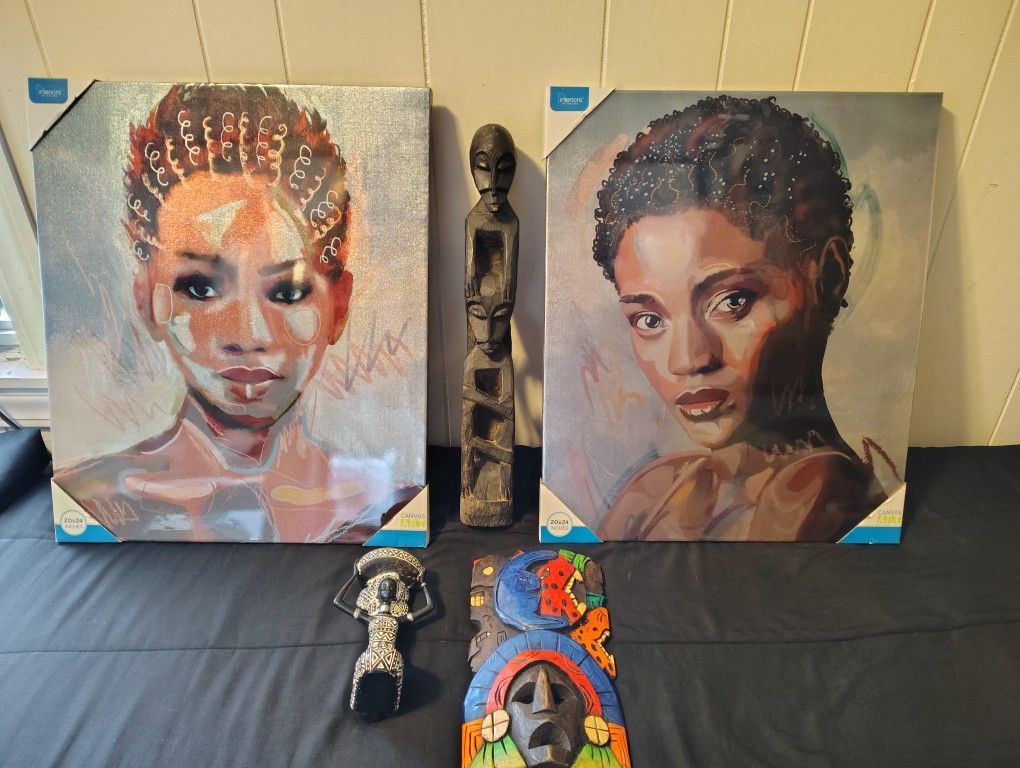 Selling as a lot assortment of African American Decor. All for $70