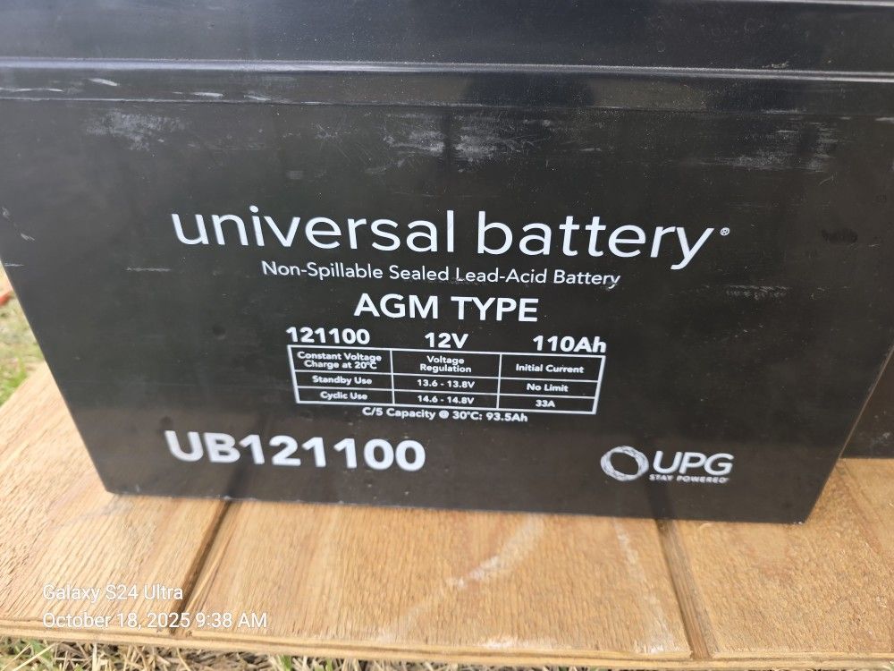 12v Agm Battery 110ah  Battery