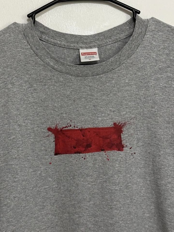 Supreme Ralph Steadman Box Logo Tee - Heather Grey (Size Medium) Great Condition SS22