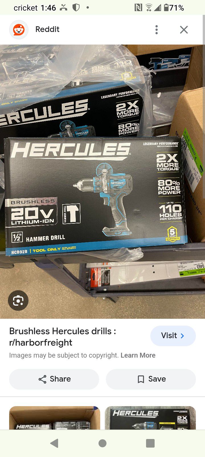 Hercules 20v Hammer Drill Driver 