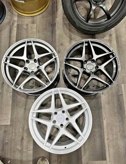 🌟 KANSEI ASTRO WHEELS FOR SALE! 18"19" WHITE. SILVER. GUNMETAL. CHROME. JDM RIMS