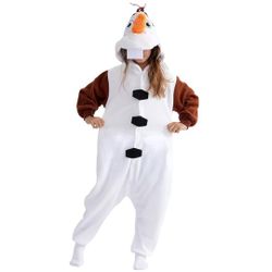 Frozen olaf Shine Onesie Cartoon Animal Costume One Piece Pajamas Cosplay Halloween Christmas Sleepwear Jumpsuit Homewear size 6-7