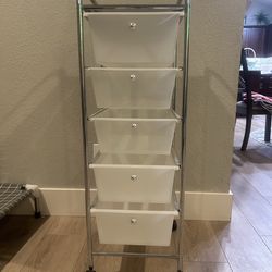 5 drawer rolling storage cart