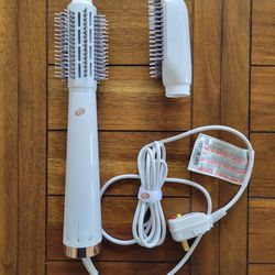 T3 AireBrush Duo Interchangeable Hot Air Blow Dry Brush - White / 76650 - No Box