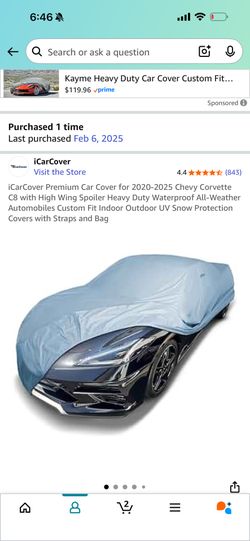 C8 Corvette Car Cover - With HIgh wing