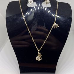 Elephant Inspired Gold Plated Modern Set