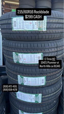 215/60R16 Rockblade ( 4 NEW TIRES )