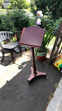 Mid century style Podium Solid wood music stand