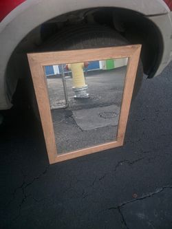 Rectangular Mirror with Wood Frame