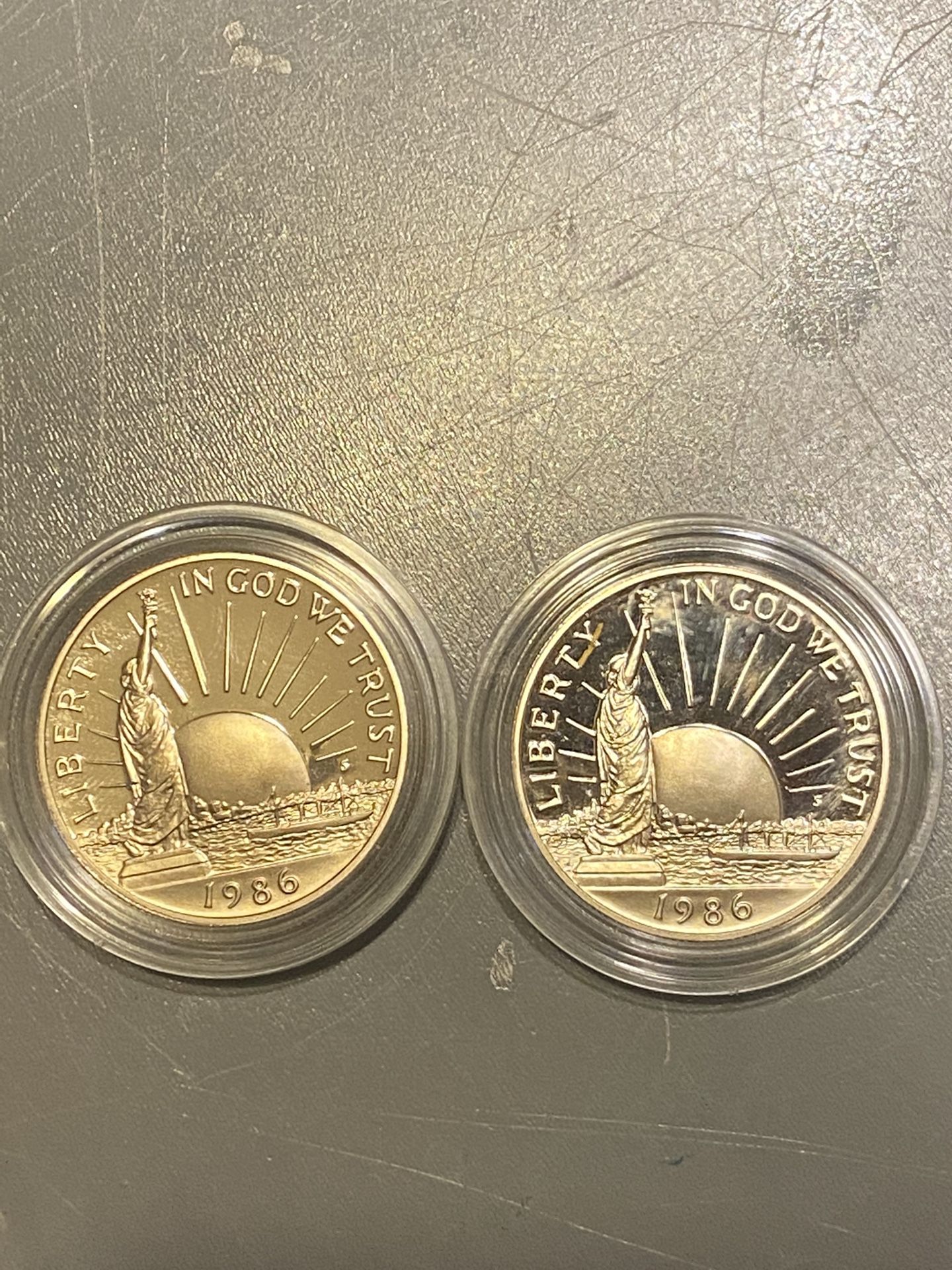 2 Statue of Liberty Half Dollars