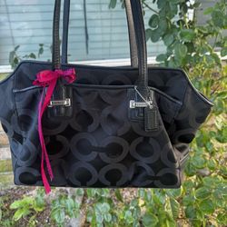 Black Coach Shoulder Purse