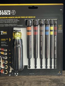 Klein Tools Ratcheting Magnetic Hollow Power Nut Driver Set